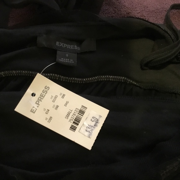 NWT! Express black sequined blouse sz sm - Picture 3 of 3